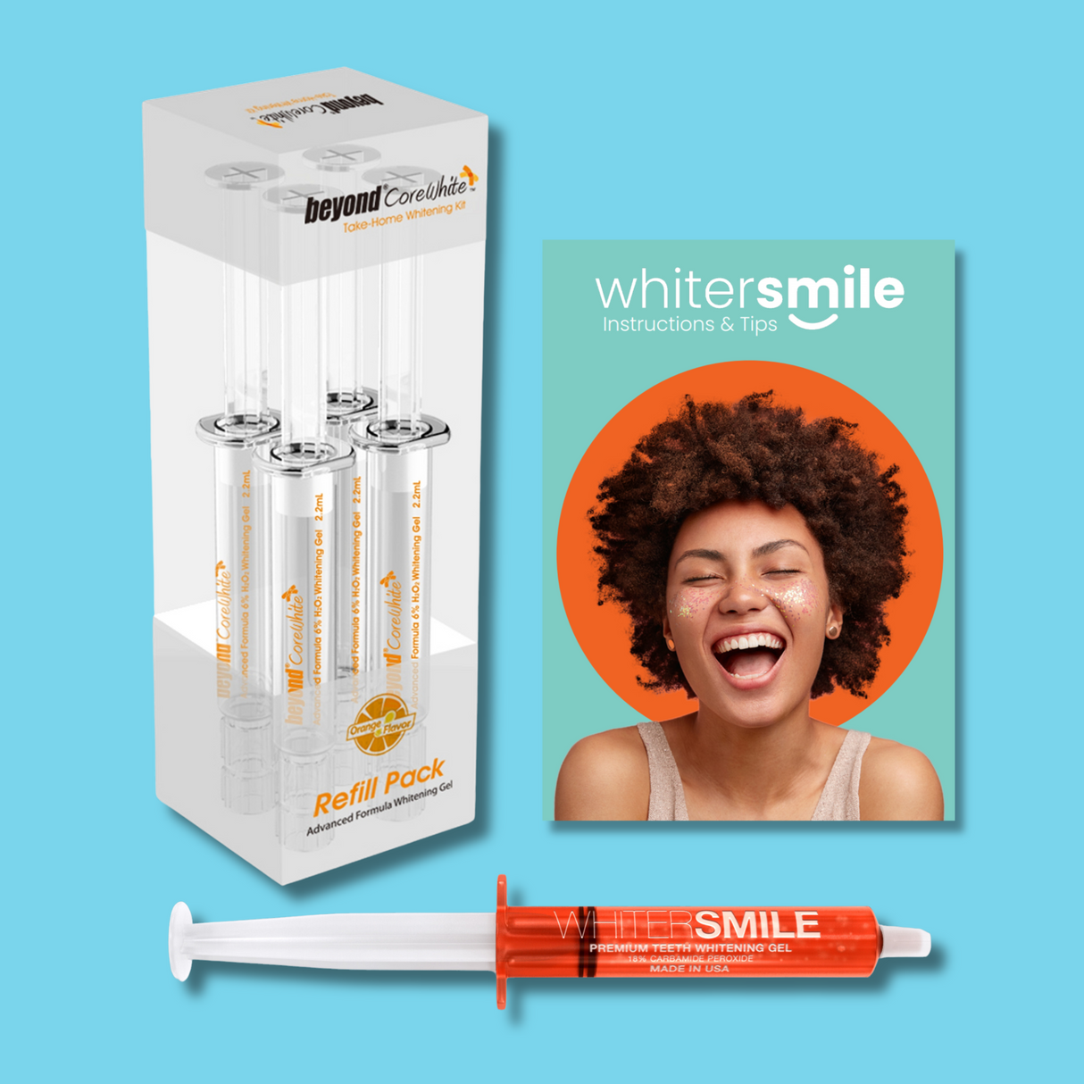 Beyond CoreWhite Gel 6% HP (Orange) 4 x 2.6g Syringes - Whiter Smile
