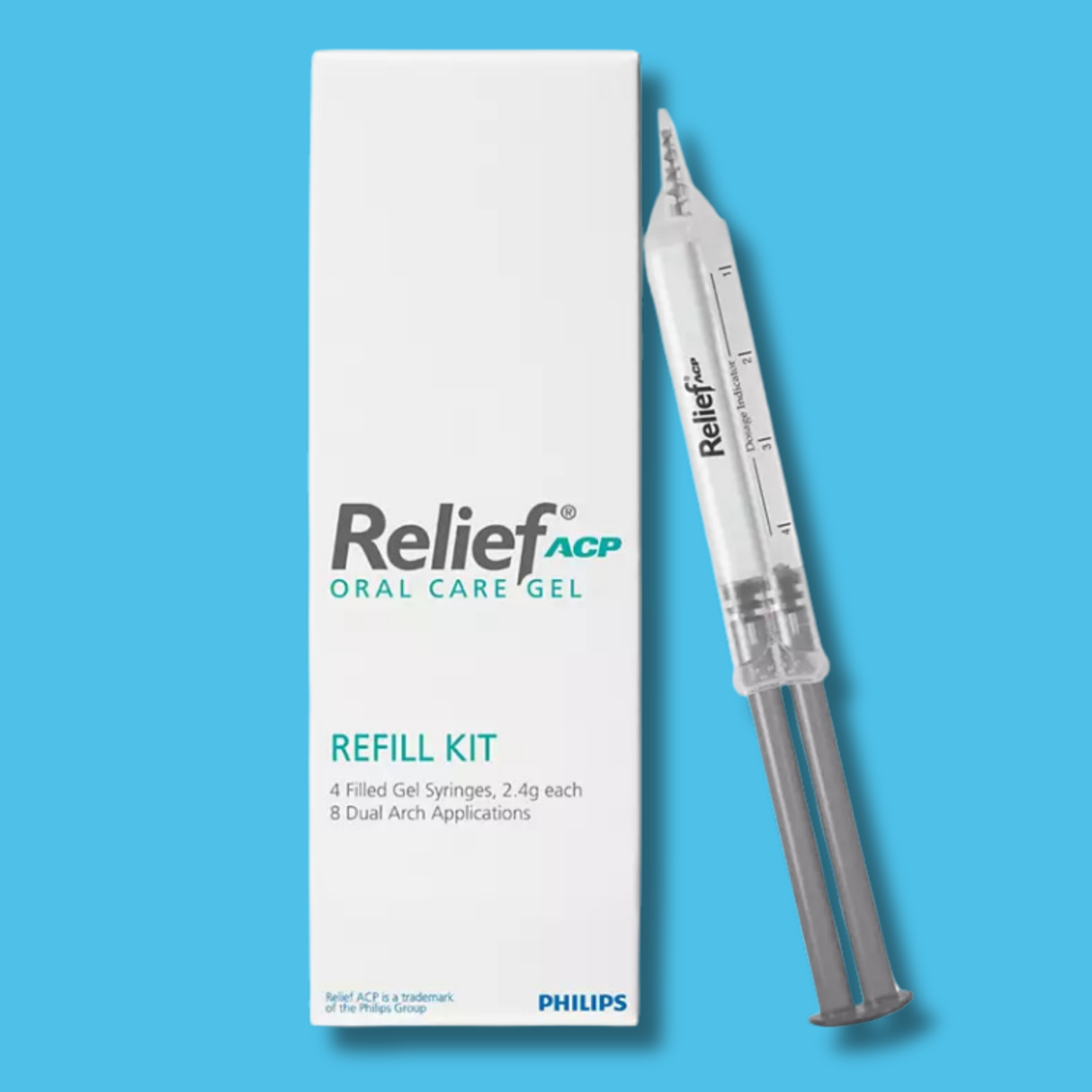 Philips Relief ACP Oral Care Gel 2.4g Syringe - Whiter Smile