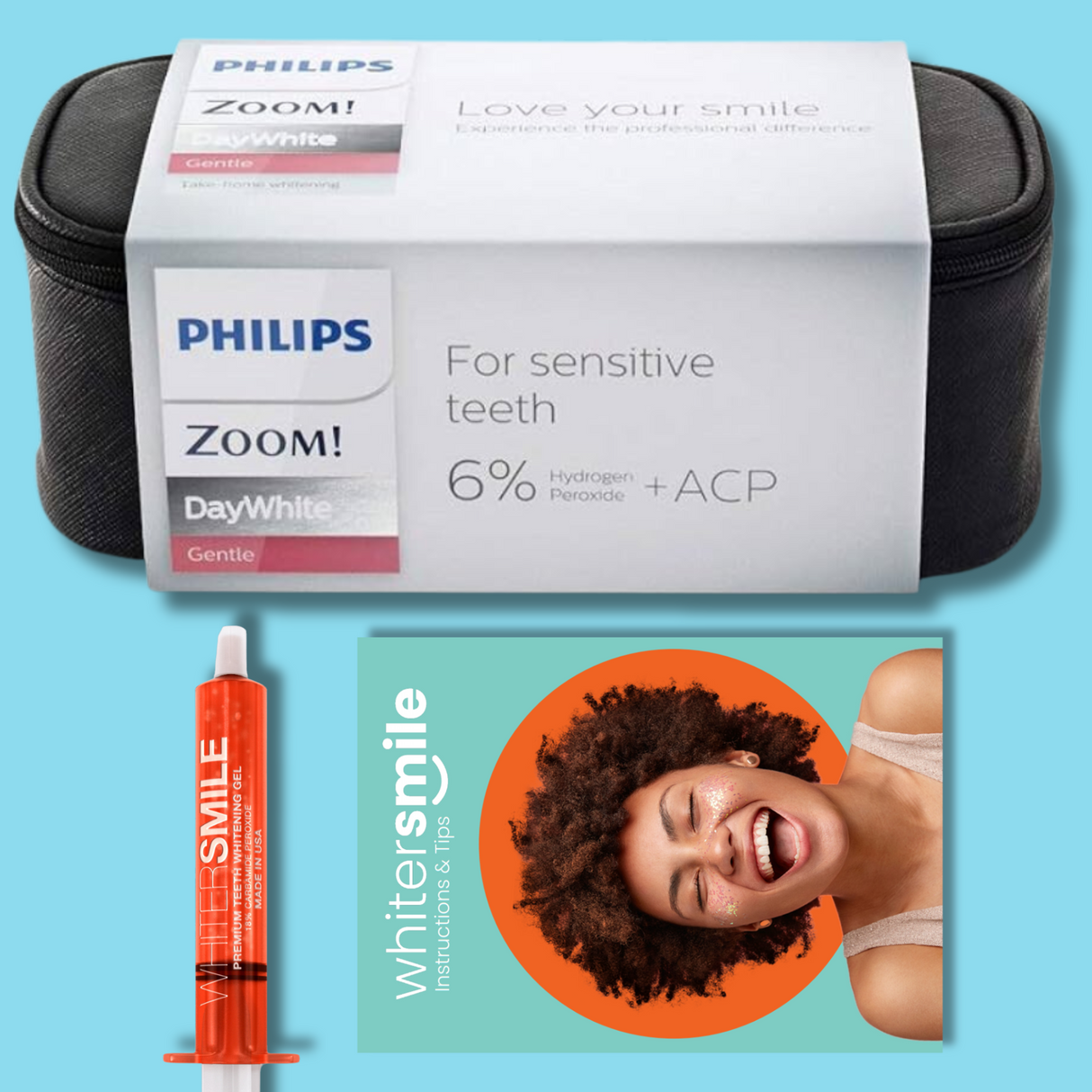 Philips ZOOM! Day White Gel Bulk Pack 6% HP 6 x 2.4g Syringes + Case - Whiter Smile