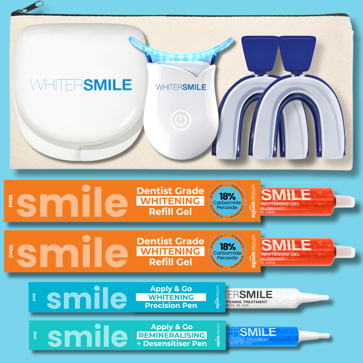 Whiter Smile Express 6 LED Whitening Kit (Made In USA)