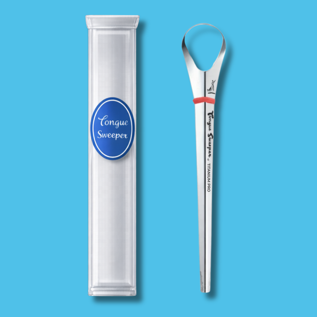 Tongue Sweeper Titanium Pro (Colour Varies) Made In USA - Whiter Smile