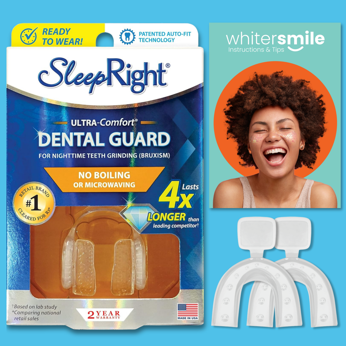 SleepRight Ultra Comfort Slim Dental Night Guard - Whiter Smile