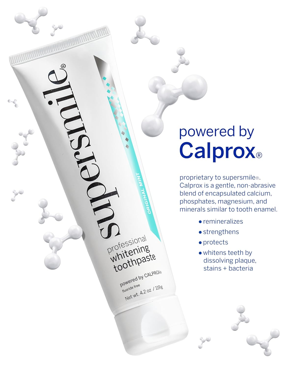 Supersmile Fluoride Free Whitening Toothpaste (Original Mint) 119g - Whiter Smile