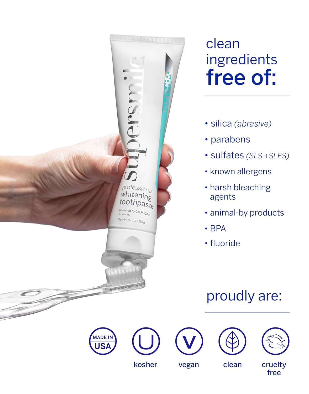 Supersmile Fluoride Free Whitening Toothpaste (Original Mint) 119g - Whiter Smile