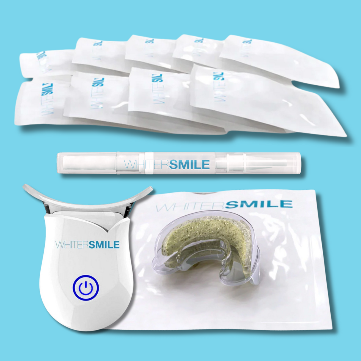 Whiter Smile Pre-Filled Tray LED Whitening Kit 18% CP (Made In USA) - Whiter Smile