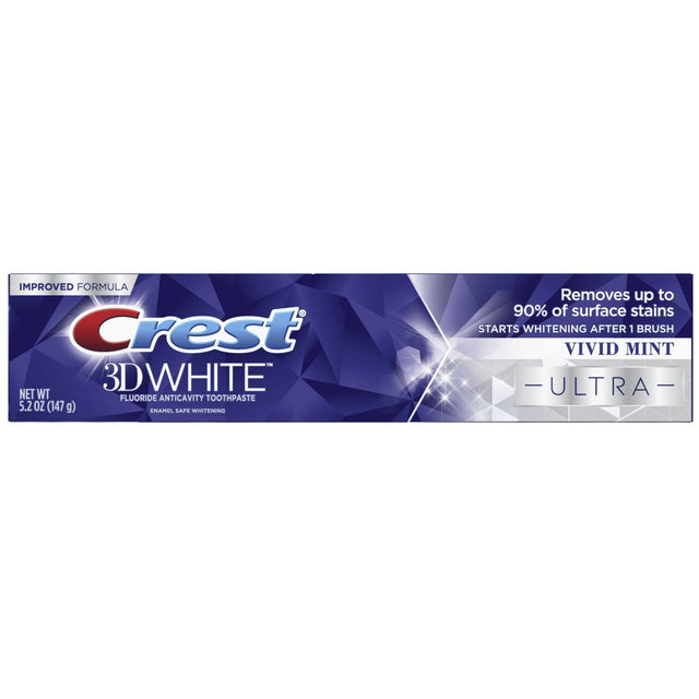 Crest 3D White Vivid Mint Ultra Toothpaste 147g Crest