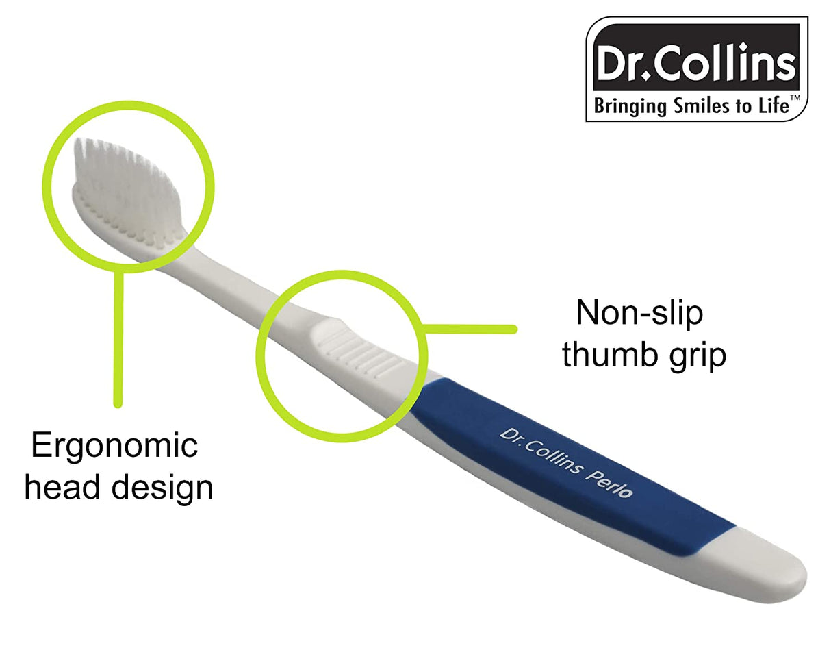 Dr. Collins Supersoft Perio Toothbrush (2 Pack) Colours Vary Dr. Collins