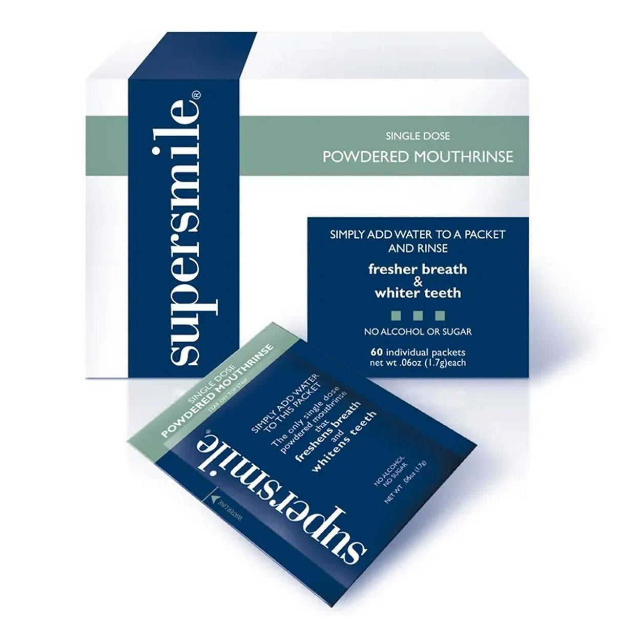 Supersmile Powdered Whitening Mouthrinse (24 pkts) No Box Supersmile