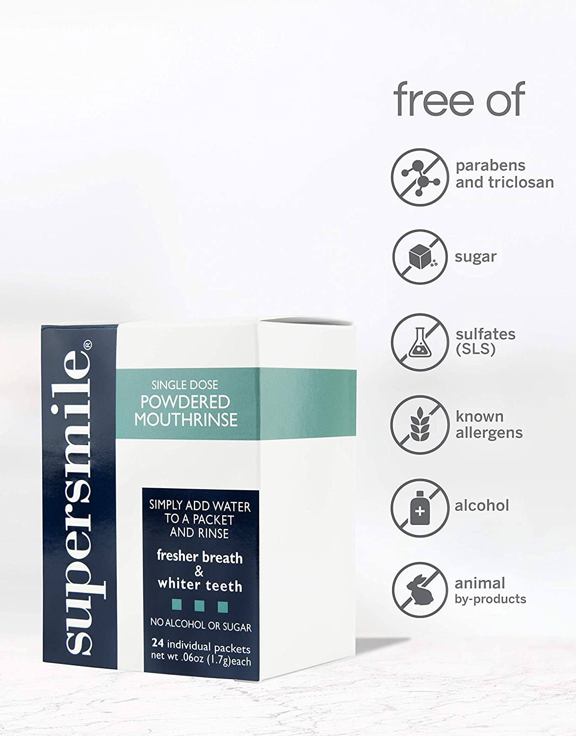 Supersmile Powdered Whitening Mouthrinse (24 pkts) No Box Supersmile