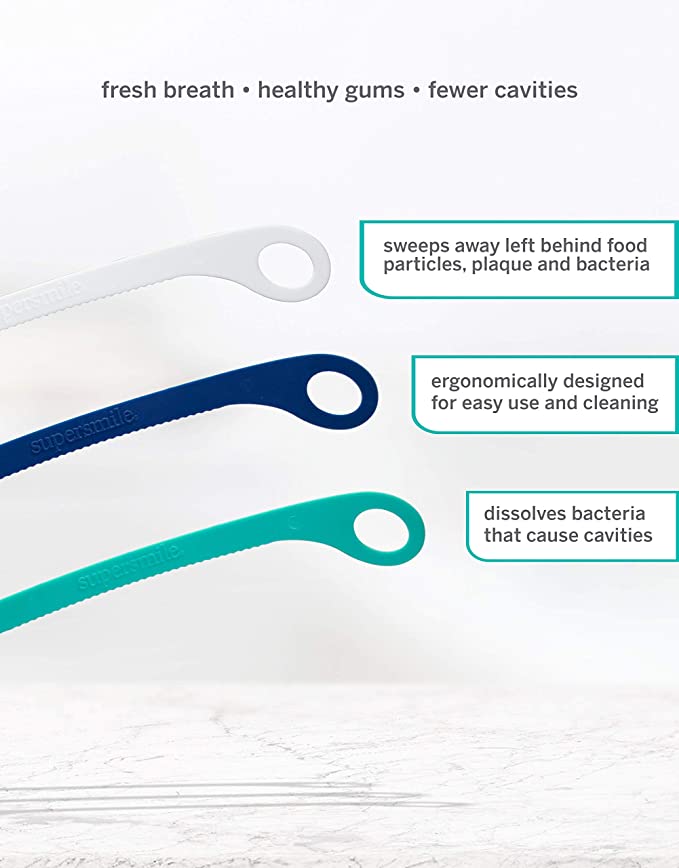 Supersmile Ripple Edge Tongue Cleaner (3 pack) Supersmile