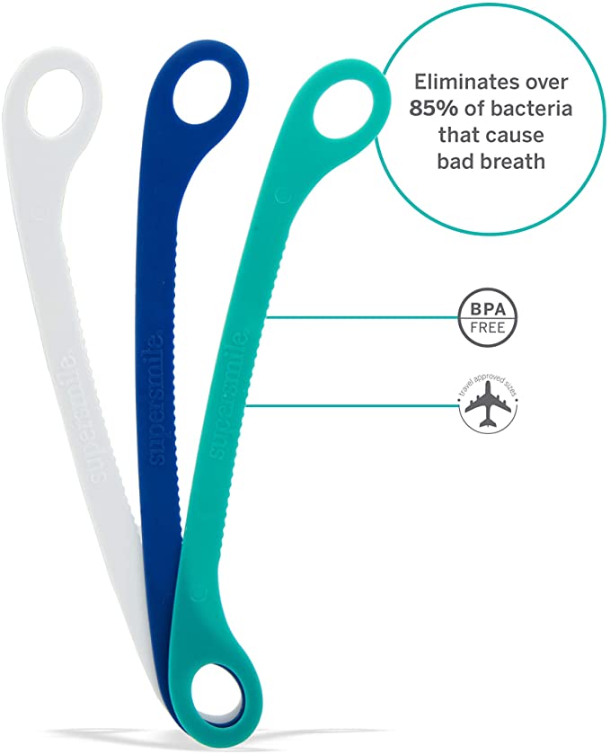Supersmile Ripple Edge Tongue Cleaner (3 pack) Supersmile