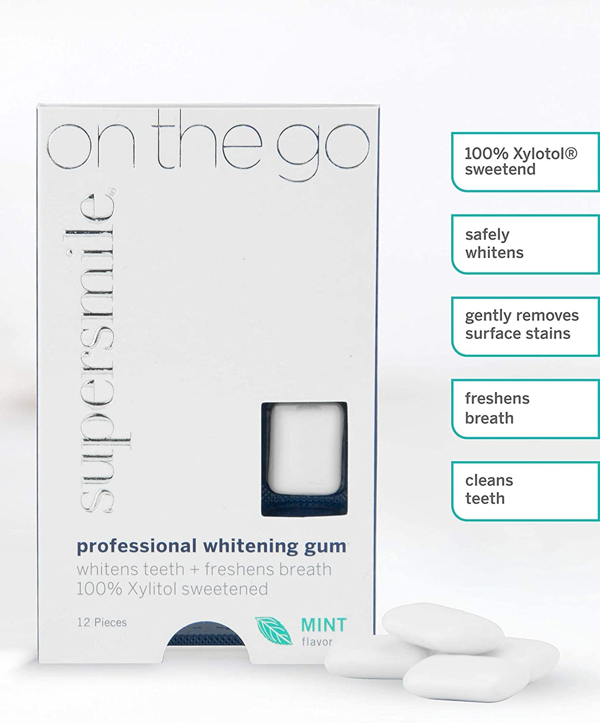 Supersmile Whitening Gum (12 Pack / 144 Gums) Supersmile