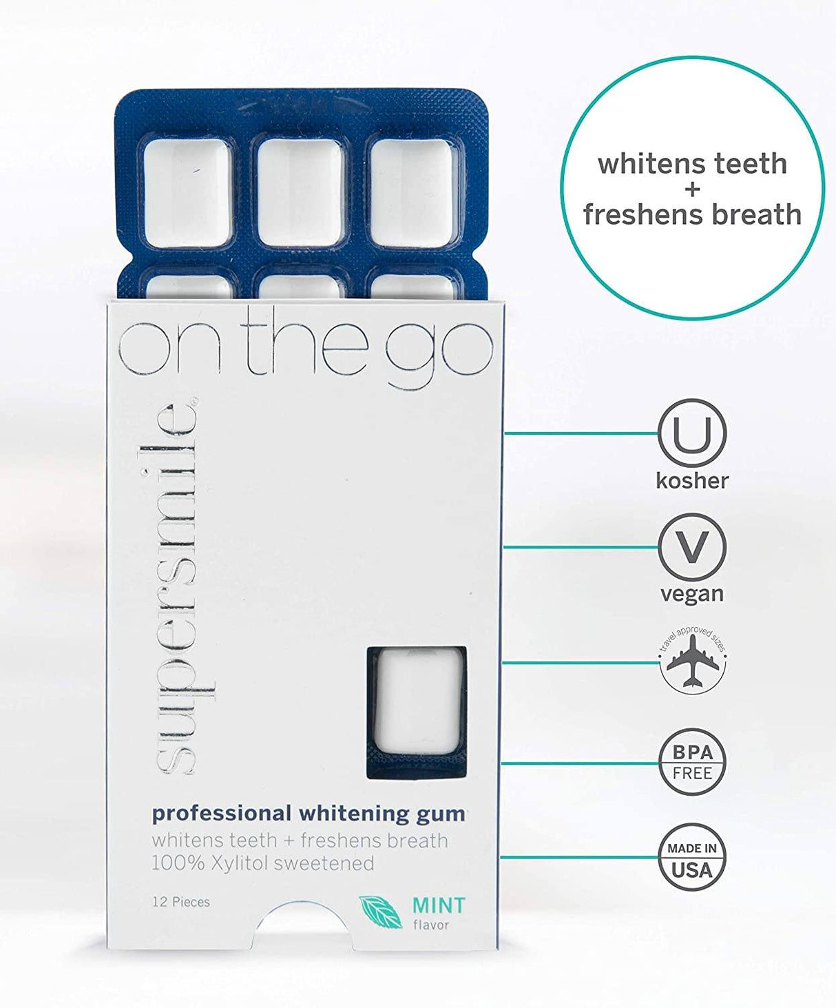 Supersmile Whitening Gum (12 Pack / 144 Gums) Supersmile