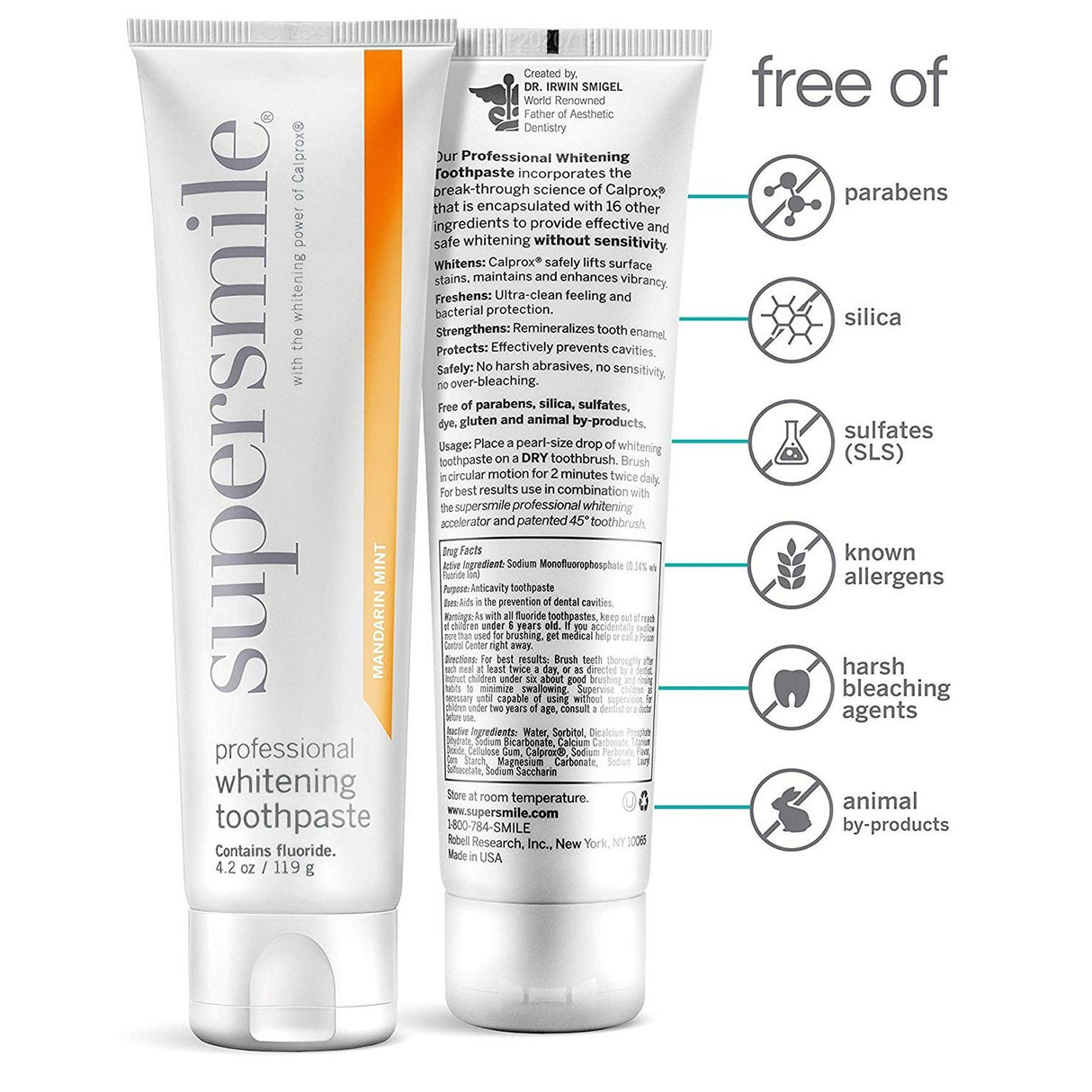 Supersmile Whitening Toothpaste (Mandarin Mint) 119g Supersmile