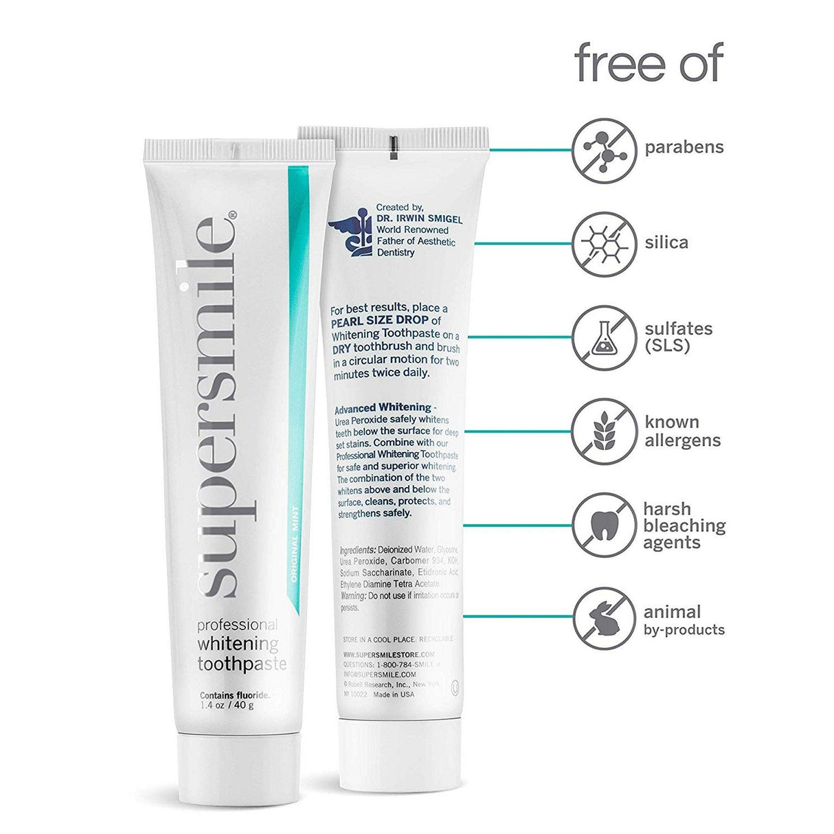 Supersmile Whitening Toothpaste (Original Mint) 40g Supersmile