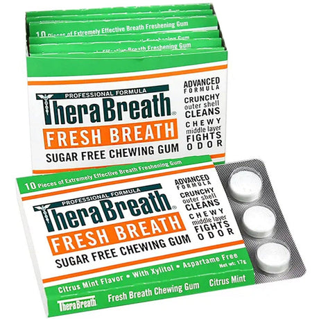 TheraBreath Chewing Gum (12 Pack / 120 Pieces) TheraBreath 