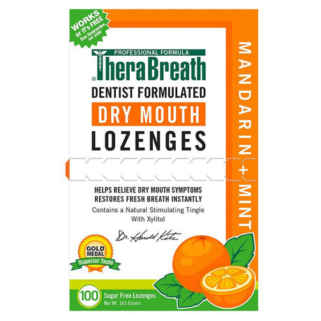TheraBreath Mouth Wetting Lozenges Mandarin Mint (100 Lozenges) TheraBreath 