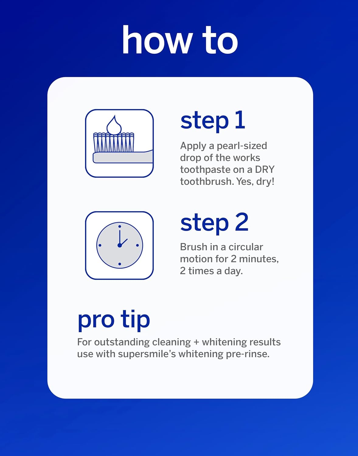 Supersmile The Works Whitening Toothpaste + Activator 198.5g - Whiter Smile