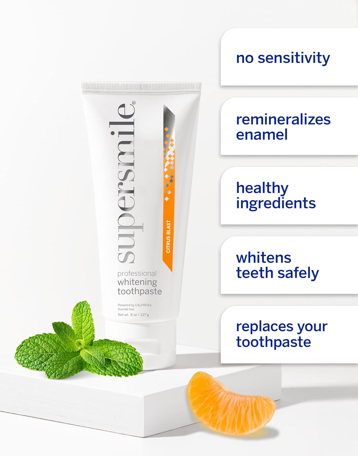 Supersmile Whitening Toothpaste Citrus Blast 40g (Flouride Free)