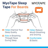 MyoTape Mouth Tape For Beards (90 Strips) - Whiter Smile