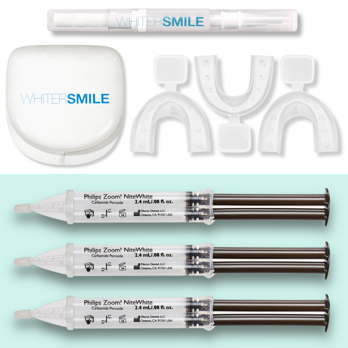 Philips ZOOM! Nite White Gel 16% CP Kit + Mouth Trays, Case & Top Up Pen - Whiter Smile