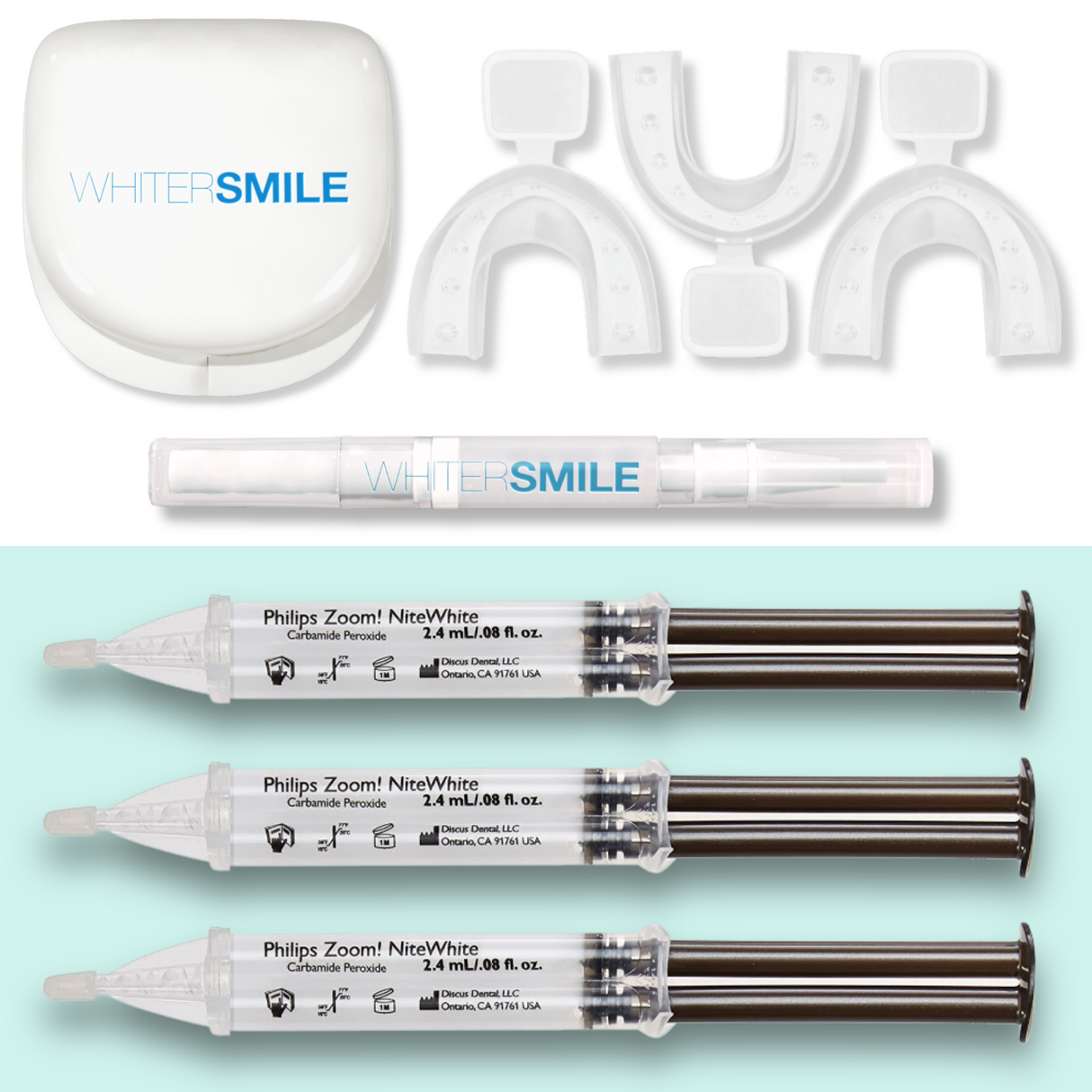 Philips ZOOM! Nite White Gel 16% CP Kit + Mouth Trays, Case & Top Up Pen - Whiter Smile