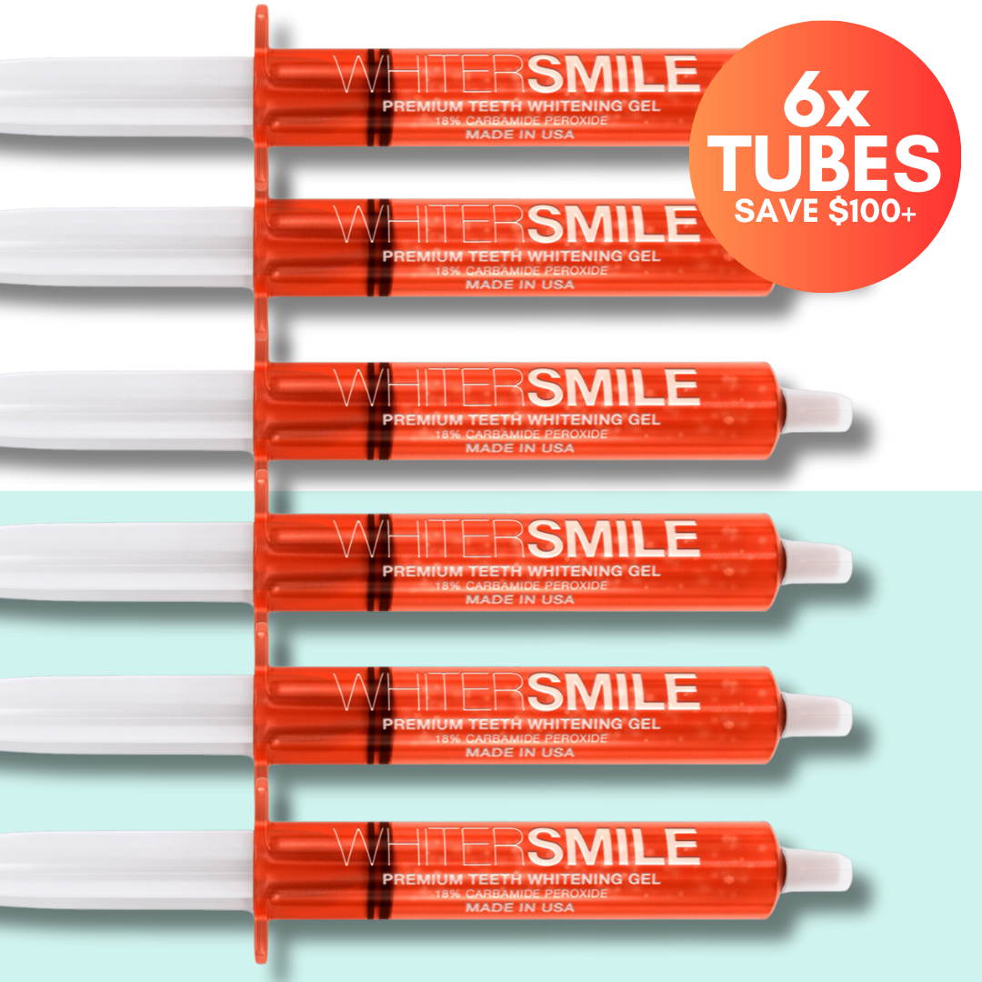 Light Activated Teeth Whitening Gel 18% CP (Made In USA) 6 x Bulk Syringe - Whiter Smile