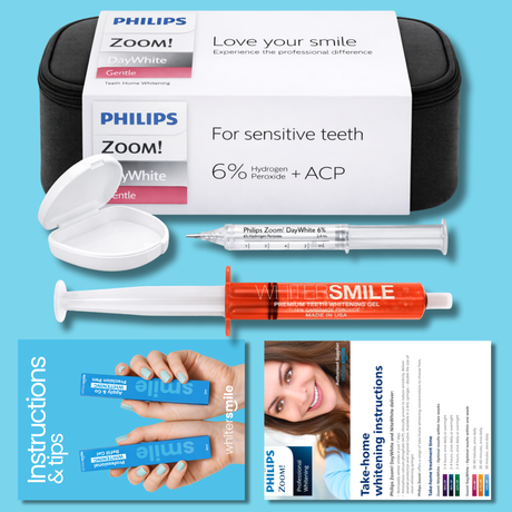 Philips ZOOM! Day White Gel Bulk Pack 6% HP 6 x 2.4g Syringes + Case - Whiter Smile