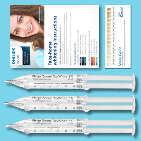 Philips ZOOM! Day White Gel 6% HP Kit + Mouth Trays, Case & Top Up Pen - Whiter Smile