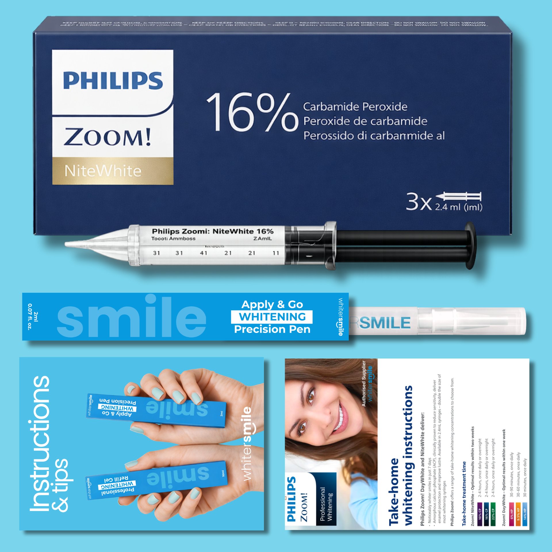 VC SOAP & WHITENING GEL 2セット Philips ZOOM! Nite White Gel Kit 16% CP 3 x 2.4g Syringes