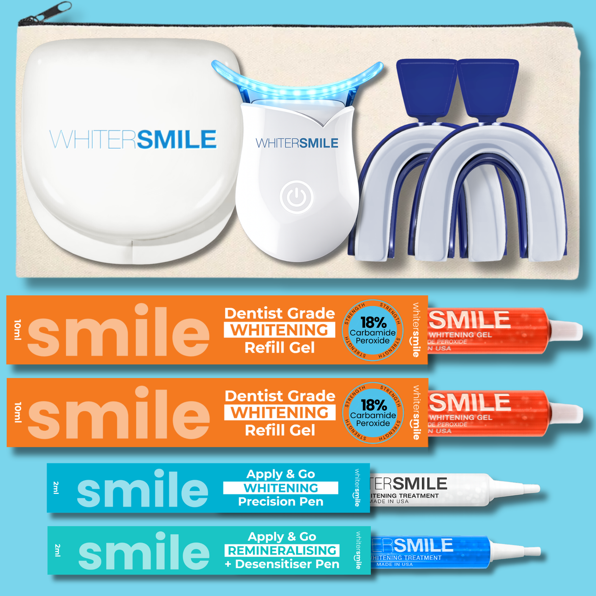Whiter Smile Express 6 LED Whitening Kit (Made In USA)