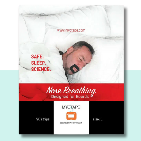 MyoTape Mouth Tape For Beards (90 Strips) - Whiter Smile