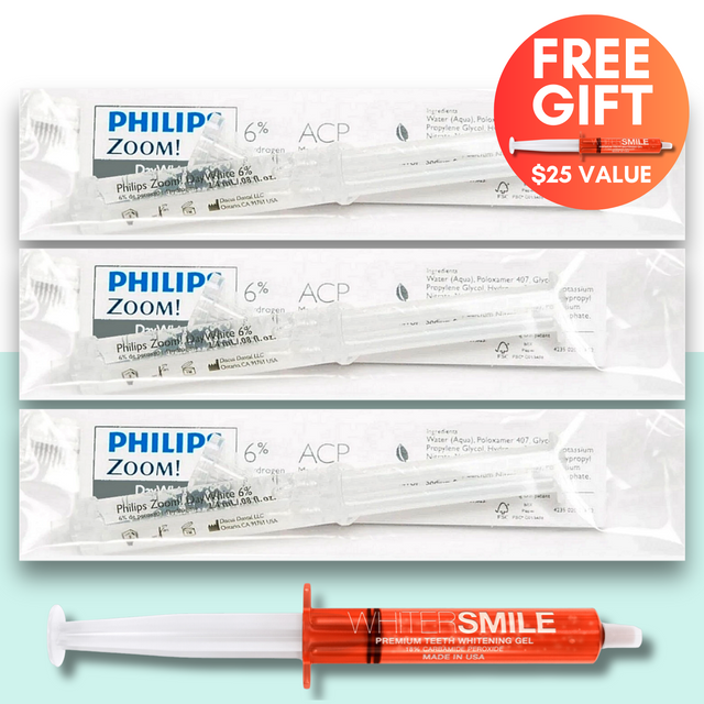 Philips ZOOM! Day White Gel 6% HP 3 x 2.4g Syringes - Whiter Smile