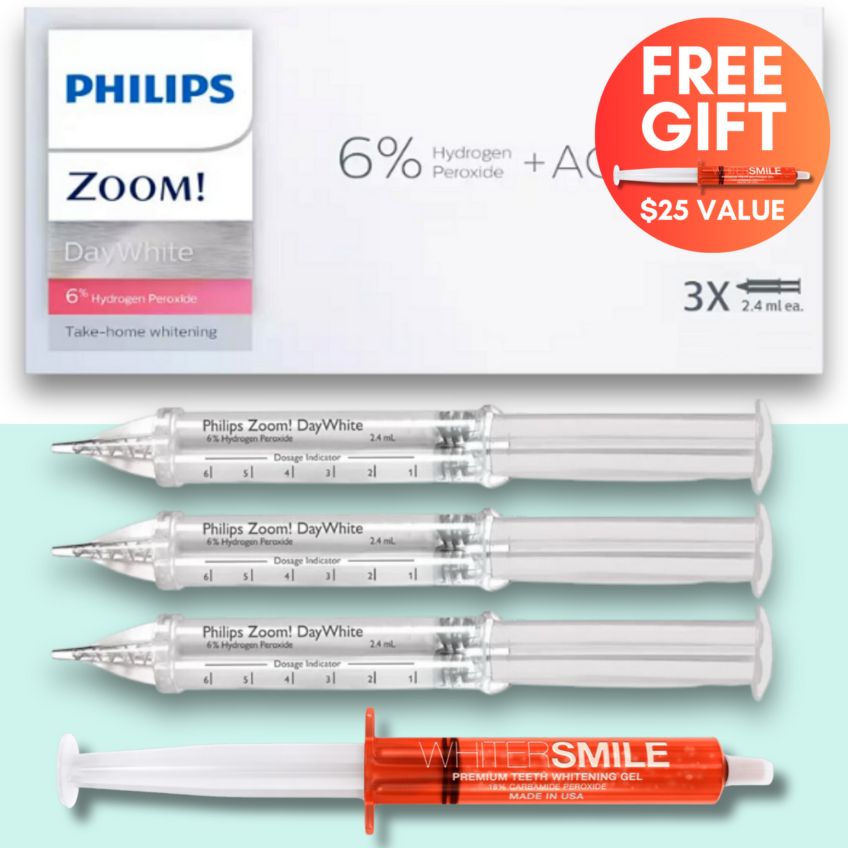 Premium Teeth Whitening Pen Kit - 2 Whitening Gel Pens + 2 Remin