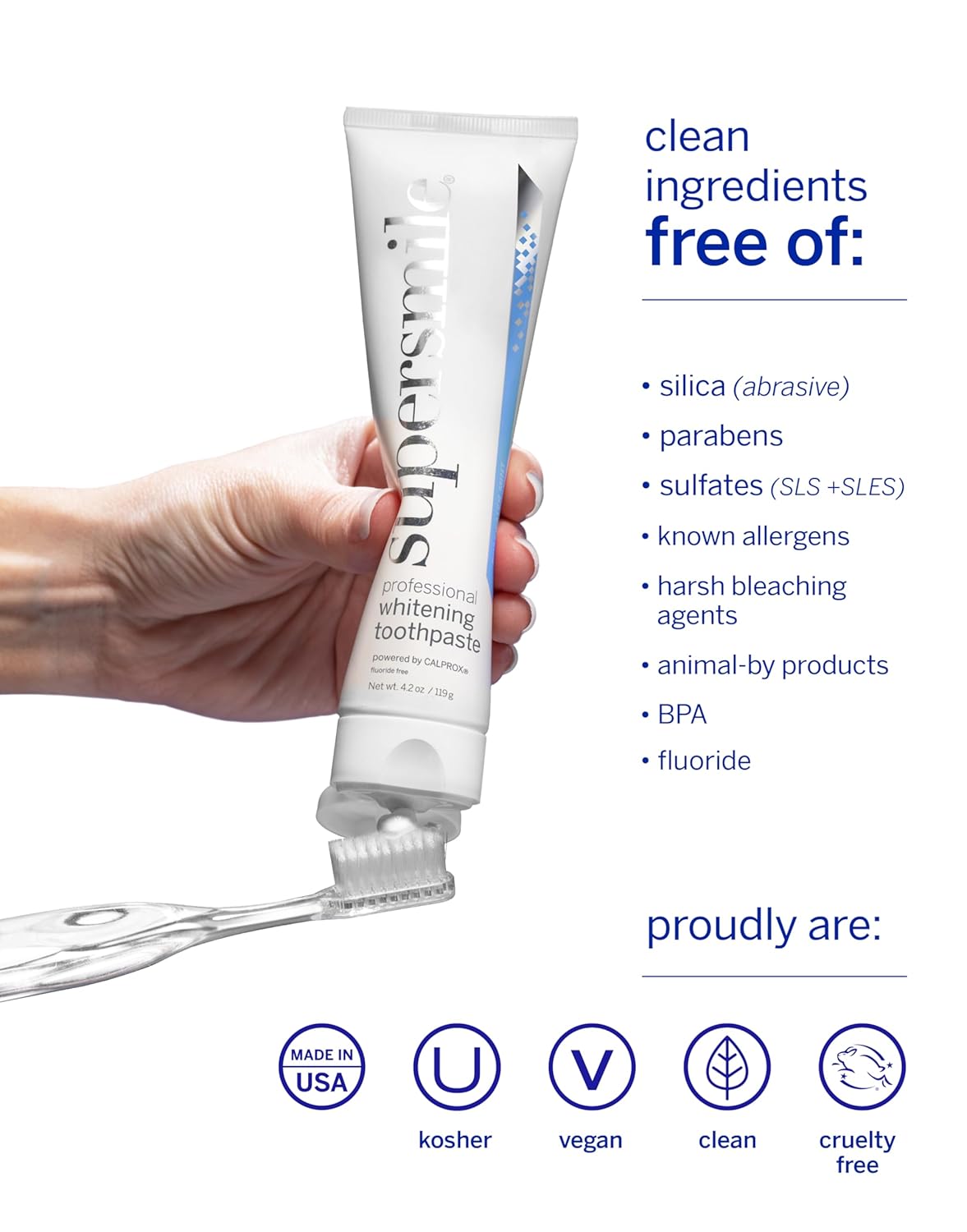 Supersmile Fluoride Free Whitening Toothpaste (Icy Mint) 119g - Whiter Smile