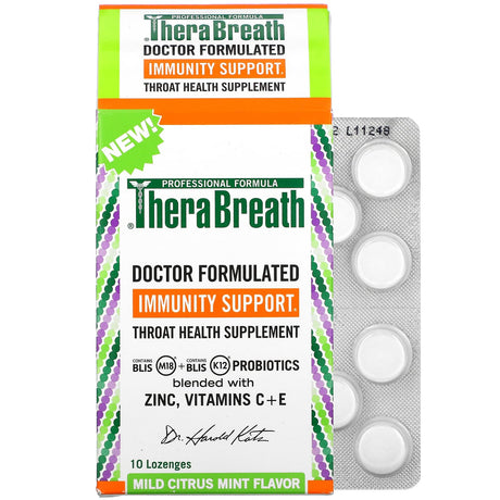 TheraBreath Immunity Support Throat Health Supplement Lozenges (10 Lozenges) - Best Before 12/22 TheraBreath 