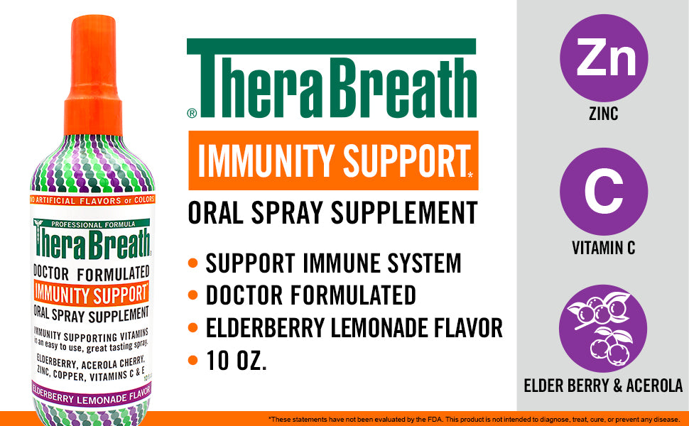 TheraBreath Immunity Support Oral Spray (Cherry Lemonade) 296ml TheraBreath 