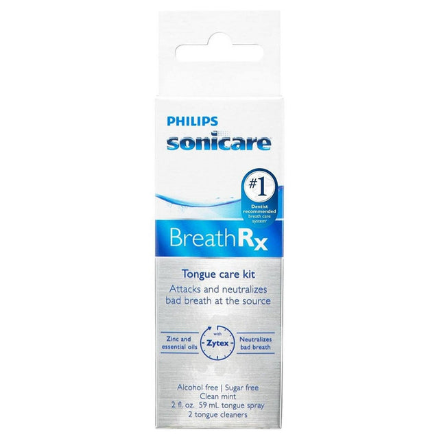 BreathRX Anti-Bacterial Daily Tongue Care Kit 59ml Sonicare BreathRx 