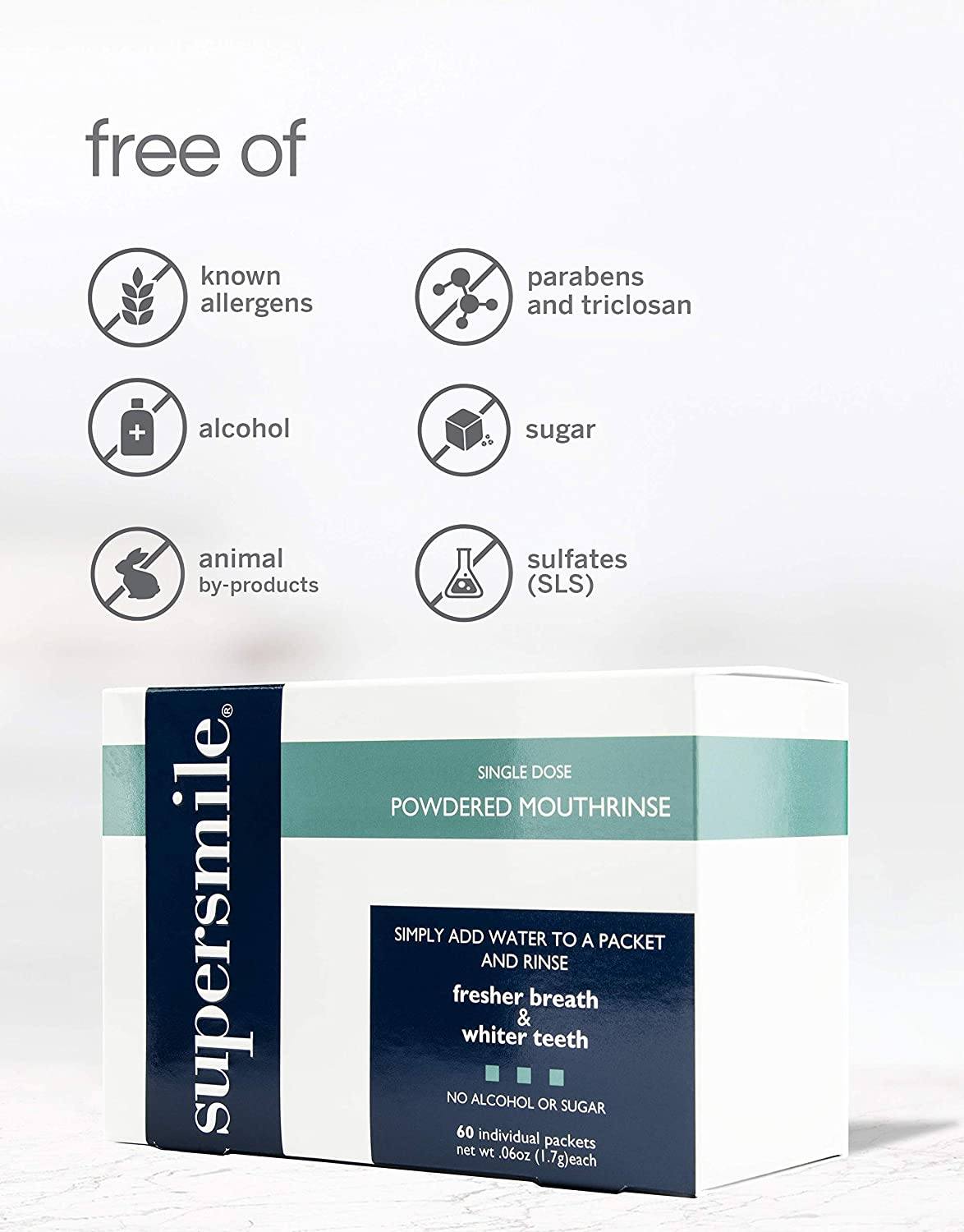 Supersmile Powdered Whitening Mouthrinse (60 pkts) Supersmile 