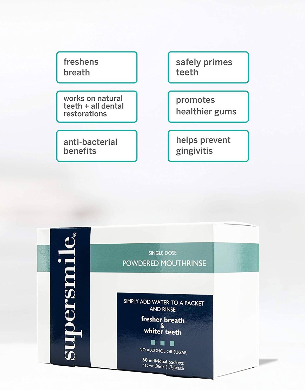 Supersmile Powdered Whitening Mouthrinse (60 pkts) Supersmile 
