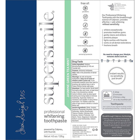 Supersmile Whitening Toothpaste (Jasmine Green Tea) 119g Supersmile 