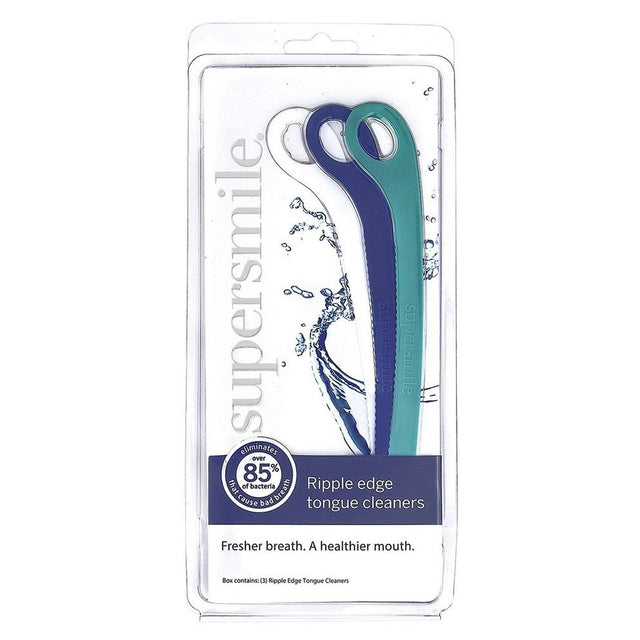 Supersmile Ripple Edge Tongue Cleaner (3 pack) Supersmile 