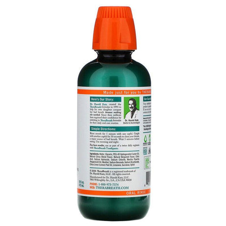 TheraBreath Rainforest Mint Oral Rinse 473ml TheraBreath 