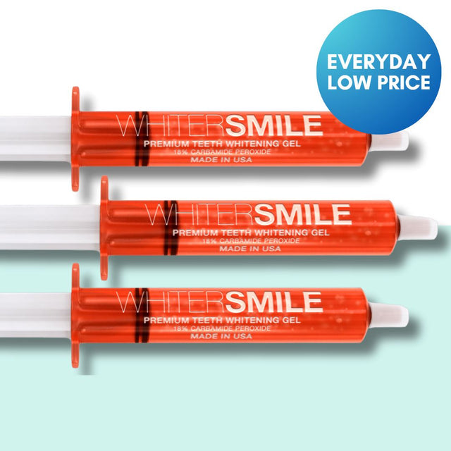 Teeth Whitening Gel 10% CP (Mint) Made In USA (3 Bulk Tubes) Whiter Smile 